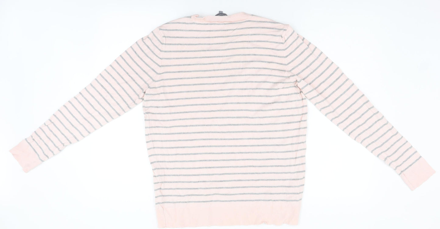 Principles Womens Pink Striped  Pullover Jumper Size 16