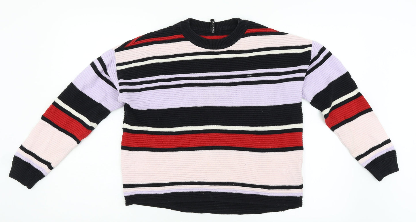 H&M Womens Multicoloured Striped  Pullover Jumper Size XS