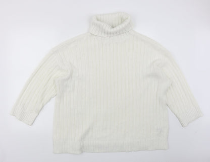 Preloved Divided Womens White   Pullover Jumper Size L - Front