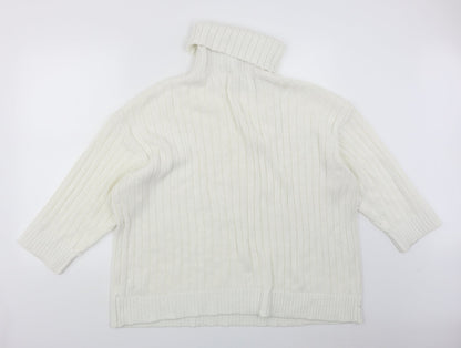 Preloved Divided Womens White   Pullover Jumper Size L - Back