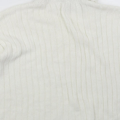 Preloved Divided Womens White   Pullover Jumper Size L - Label