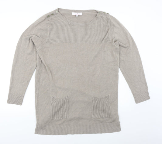 Julipa Womens Beige   Pullover Jumper Size 16