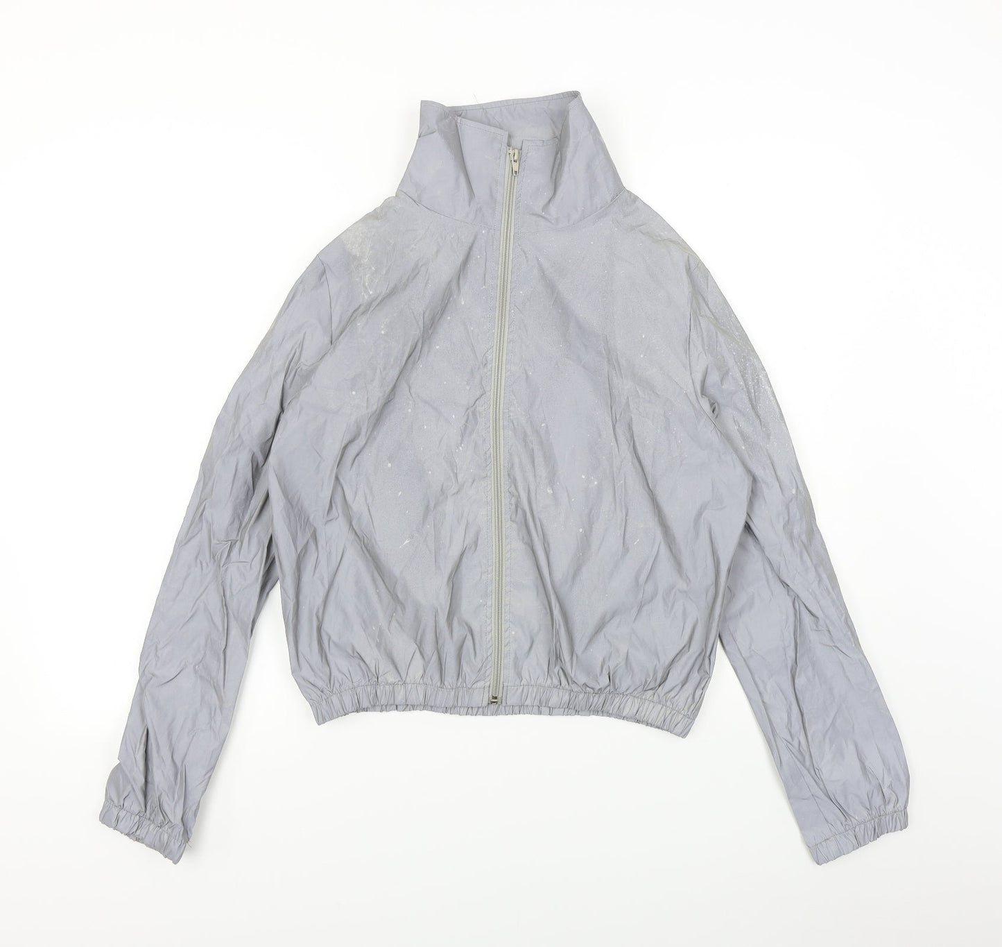 Preworn Womens Silver   Rain Coat Jacket Size 2XL