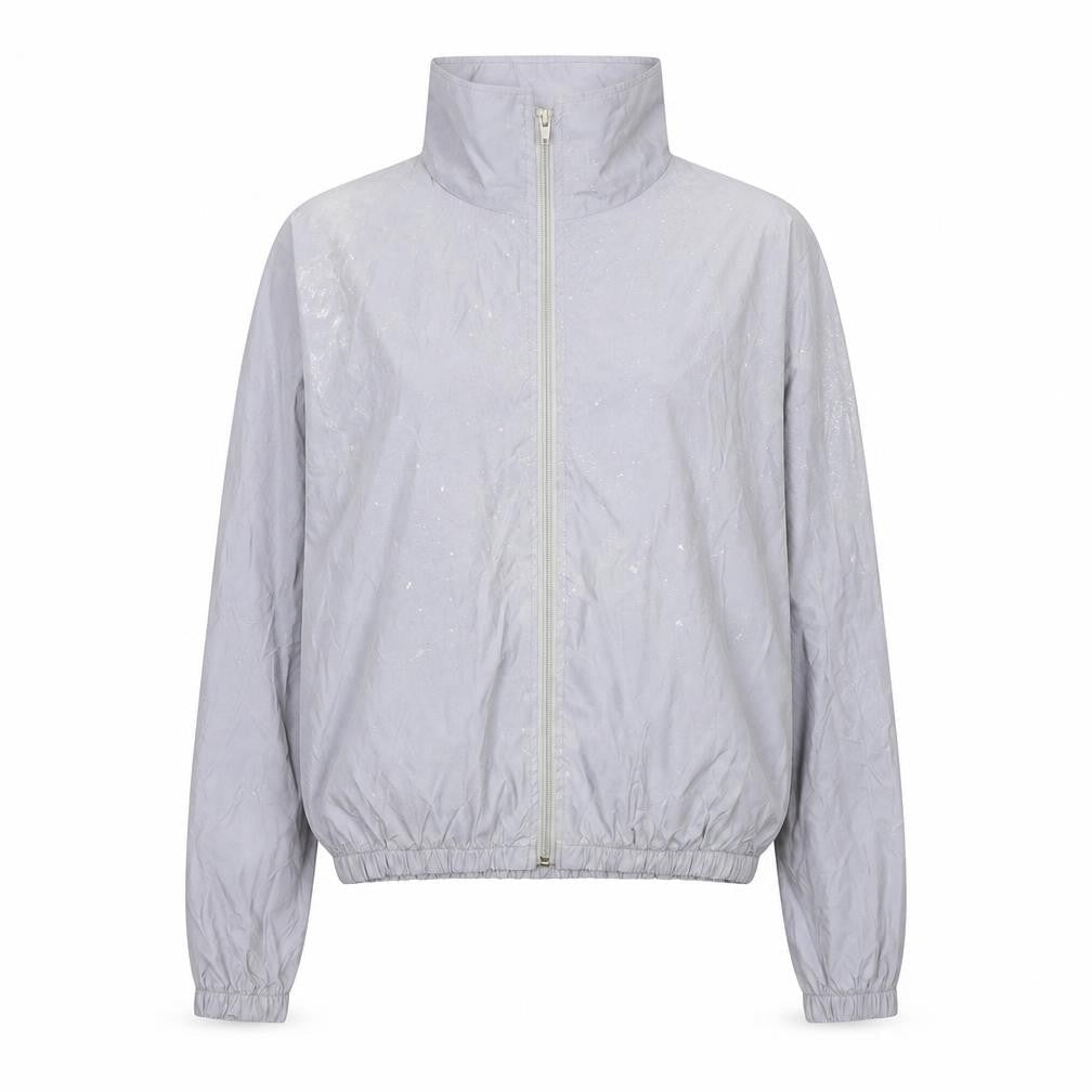 Preworn Womens Silver   Rain Coat Jacket Size 2XL