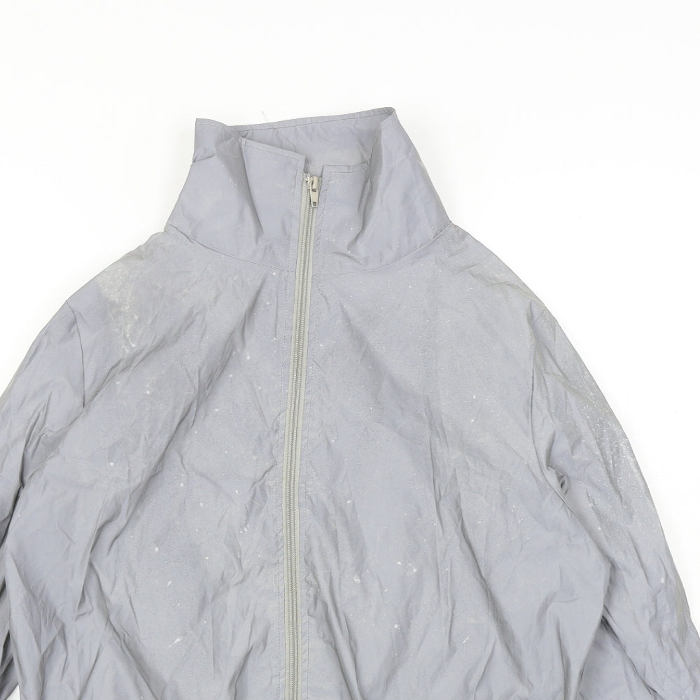 Preworn Womens Silver   Rain Coat Jacket Size 2XL
