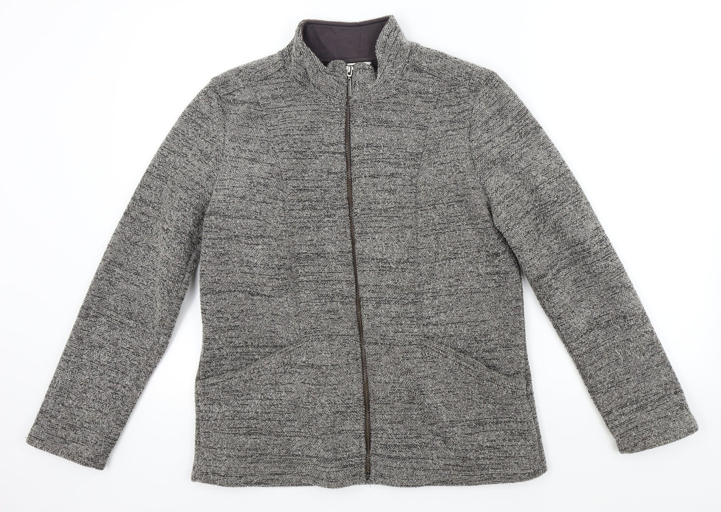 Marks & Spencer Womens Grey   Full Zip Jumper Size 8