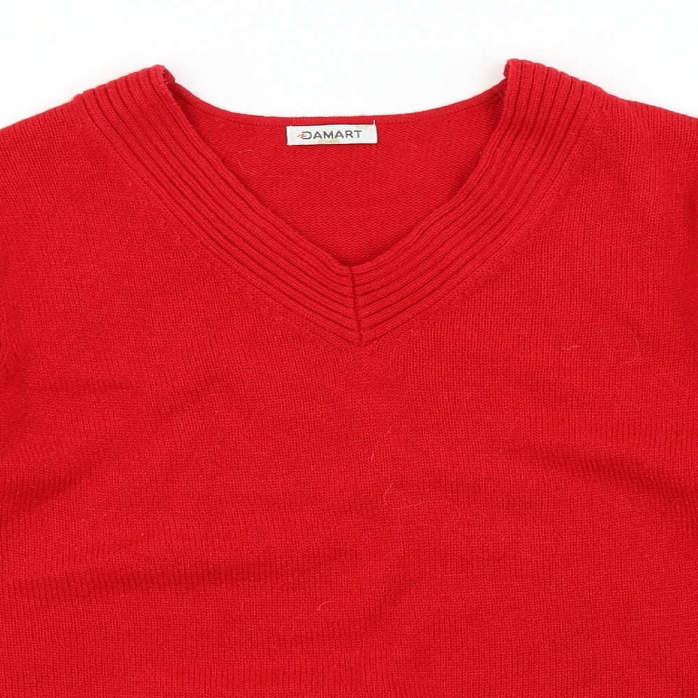 Damart Womens Red   Pullover Jumper Size 12
