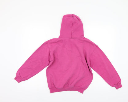 Preloved Gildan Girls Pink   Pullover Hoodie Size M  - Dublin - Back