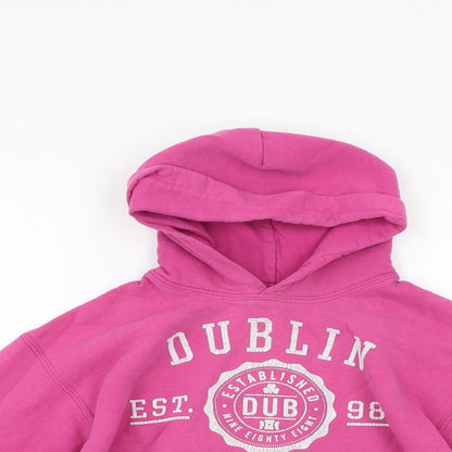 Preloved Gildan Girls Pink   Pullover Hoodie Size M  - Dublin - Detail