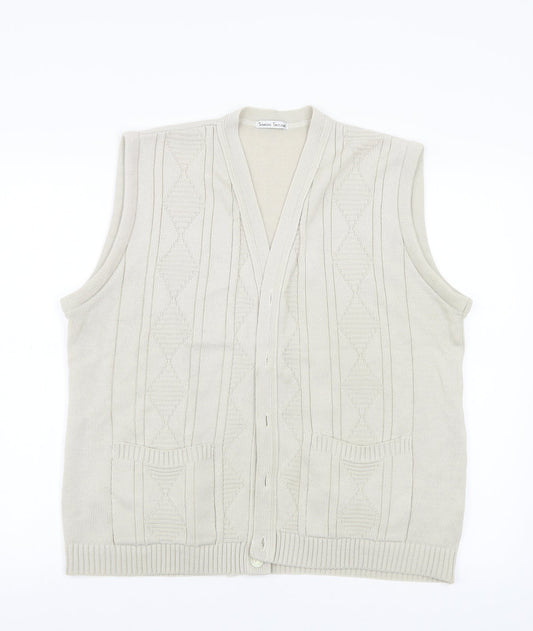 Simon Taylor Womens Beige   Cardigan Jumper Size M