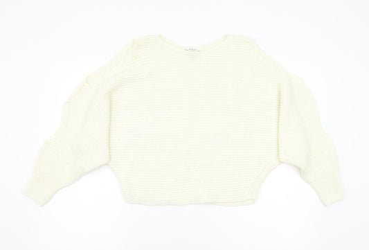 Miss Selfridge Womens Ivory   Pullover Jumper Size 14  - cutout detail