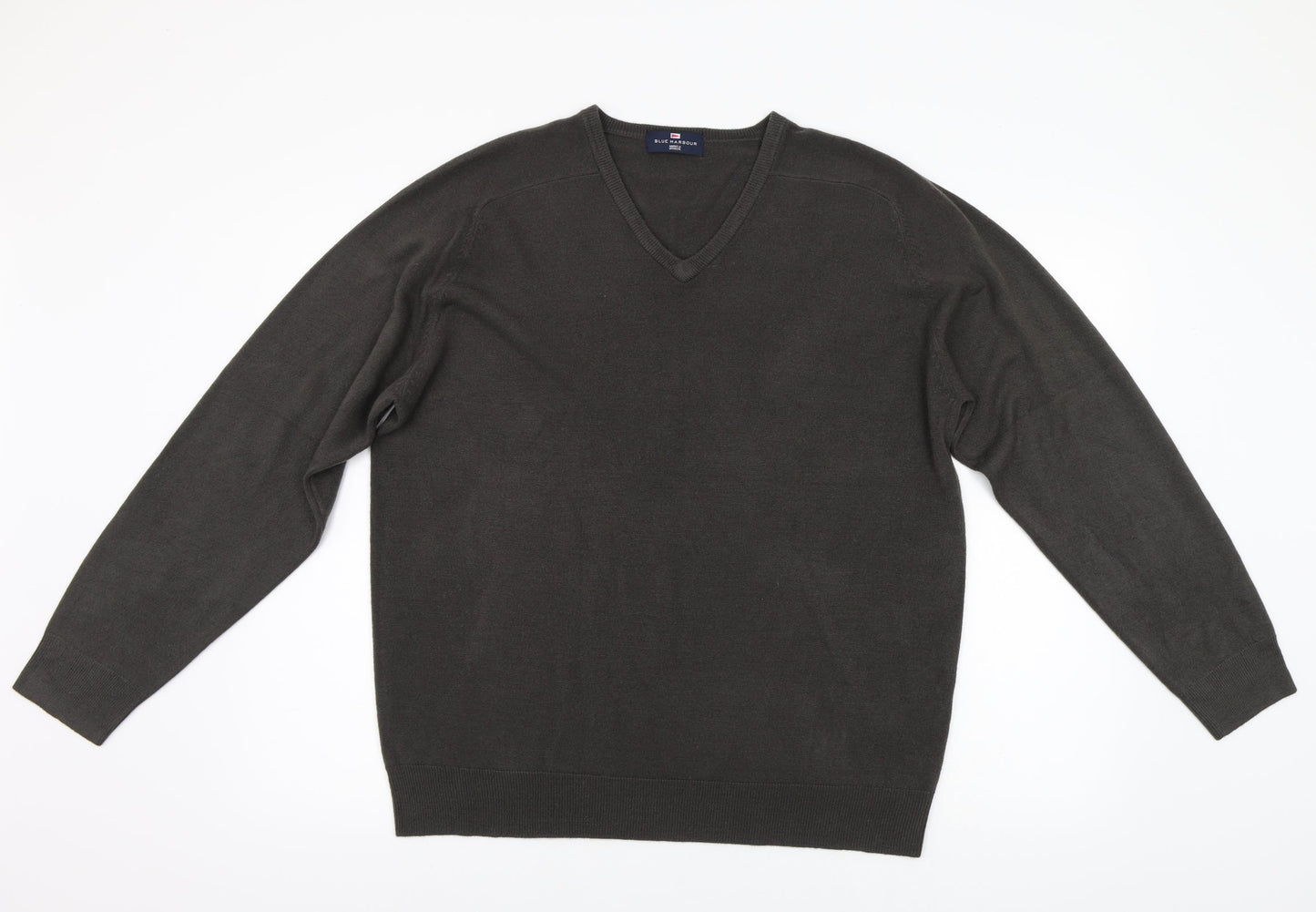 M&S Mens Blue   Henley Jumper Size L