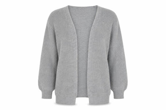 Missy Empire Womens Grey   Cardigan Jumper Size 10