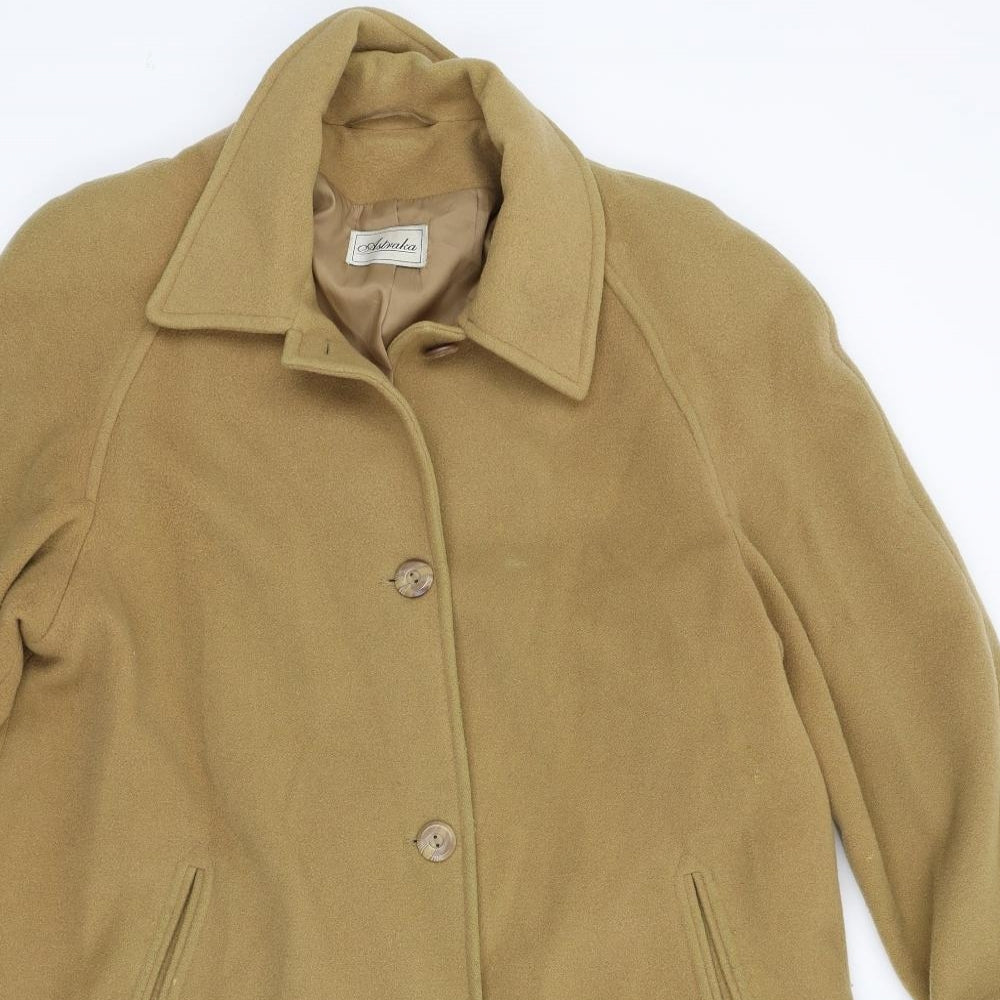 Astraka Womens Yellow   Overcoat Coat Size 16