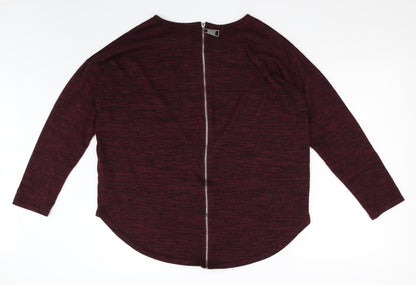 New Look Womens Red   Pullover Jumper Size L