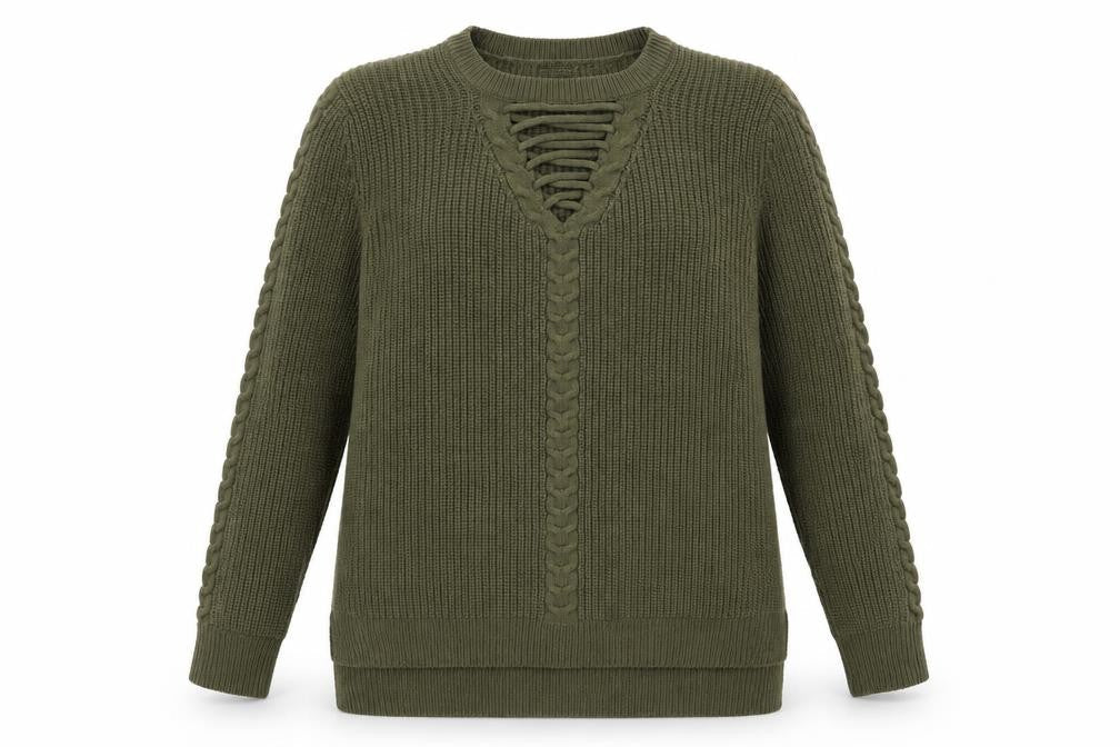 peacock Womens Green   Pullover Jumper Size L