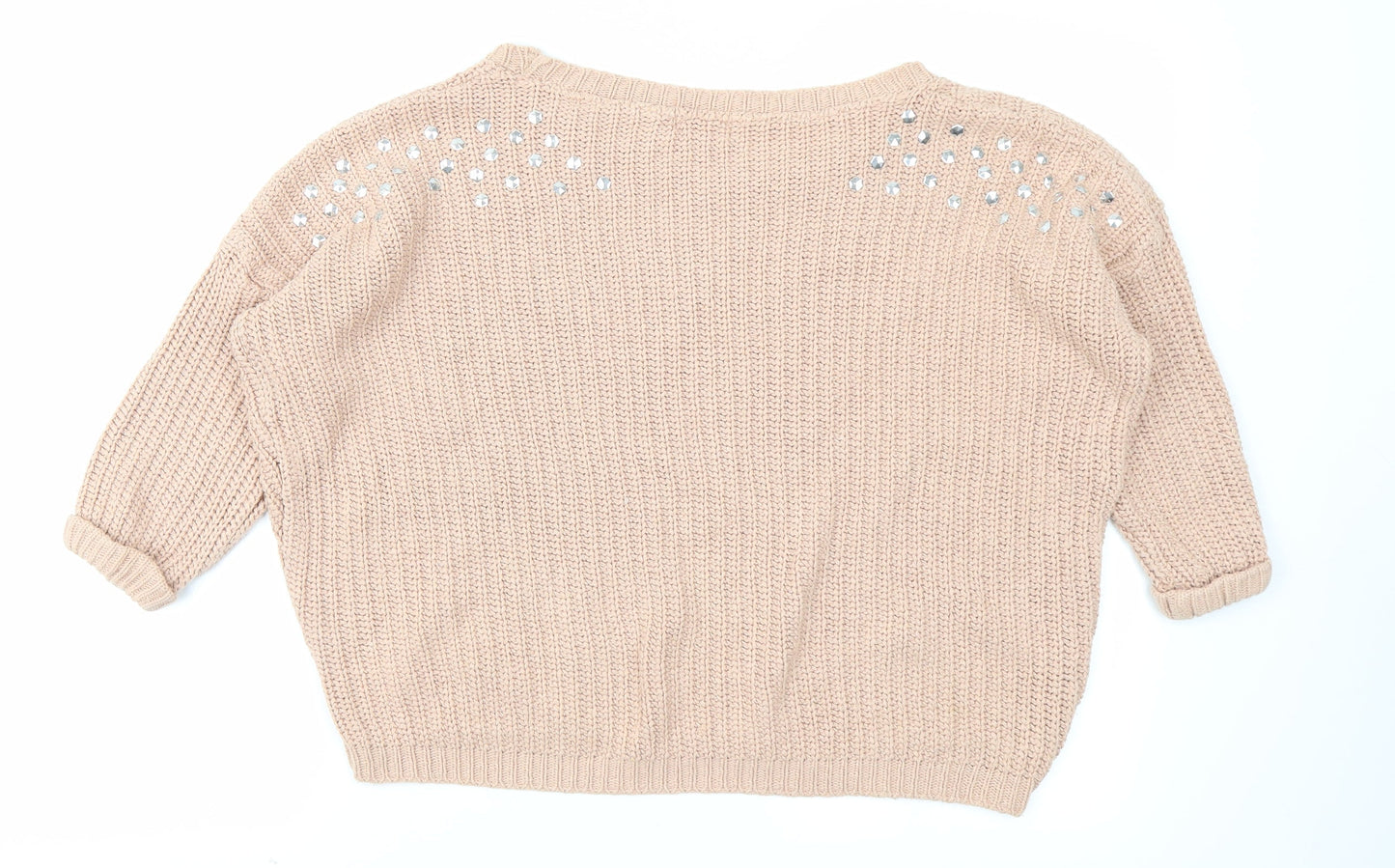 Lou-Lou Womens Pink  Knit Pullover Jumper Size S