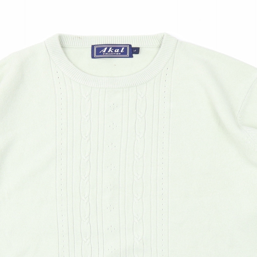 Akal Womens Green  Knit Pullover Jumper Size L