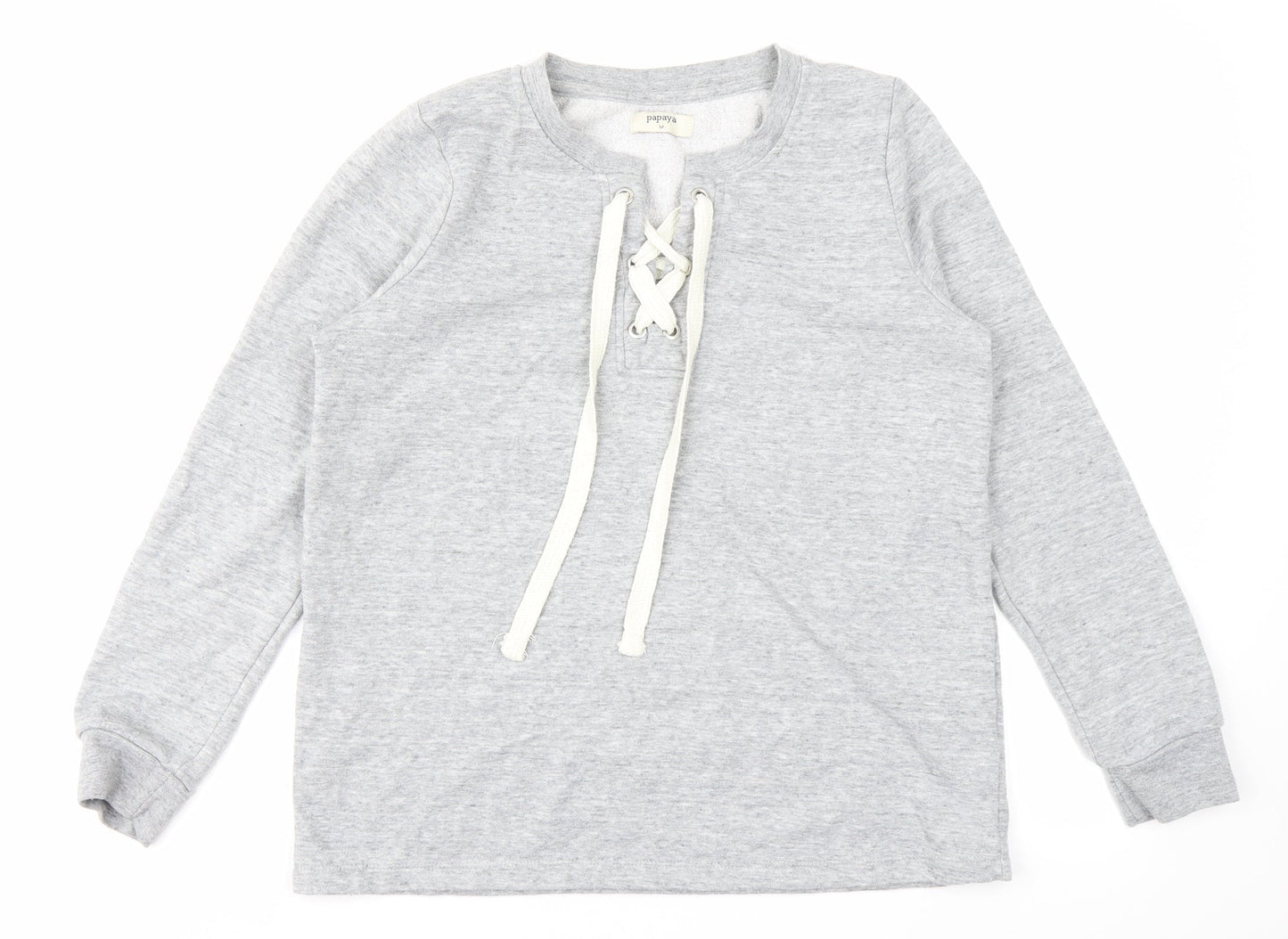 Papaya Womens Grey   Pullover Sweatshirt Size M