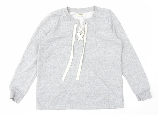 Papaya Womens Grey   Pullover Sweatshirt Size M