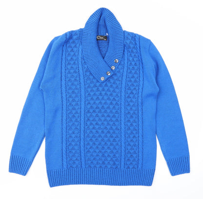 Additional front view of CHIC women’s blue jumper, size S