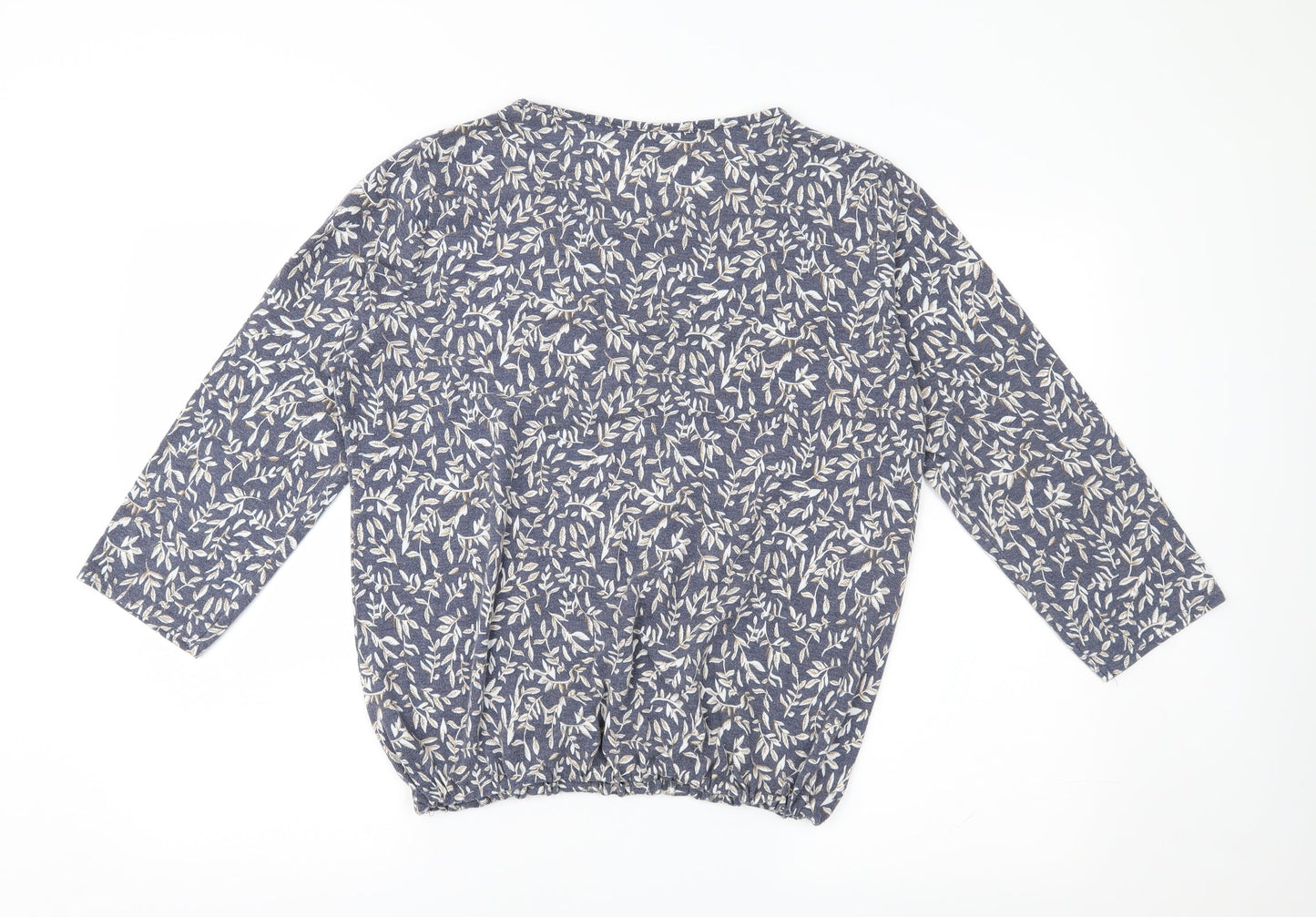 ISLE Womens Grey Floral Jersey Pullover Jumper Size M