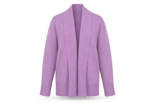 EWM Womens Purple  Knit Cardigan Jumper Size S