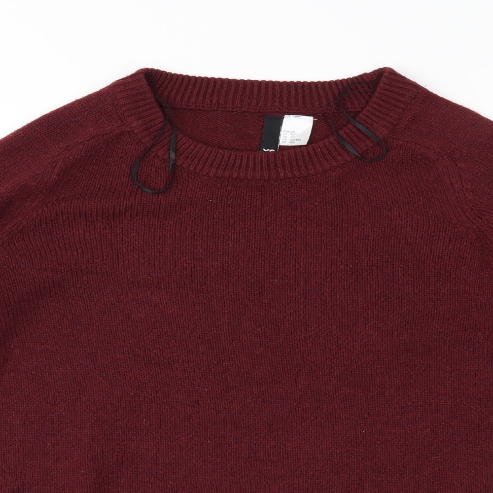 H&M Womens Red  Knit Pullover Jumper Size 4