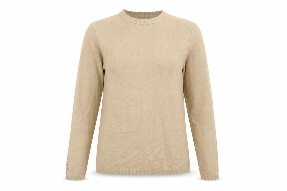 Zara Womens Beige  Jersey Basic T-Shirt Size 6