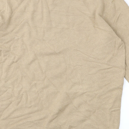 Zara Womens Beige  Jersey Basic T-Shirt Size 6