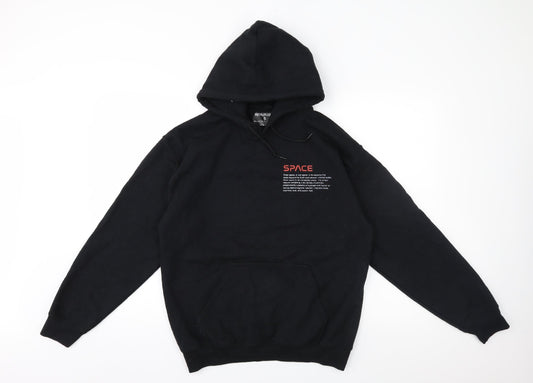 PRETTYLITTLETHING Womens Black  Jersey Pullover Hoodie Size S