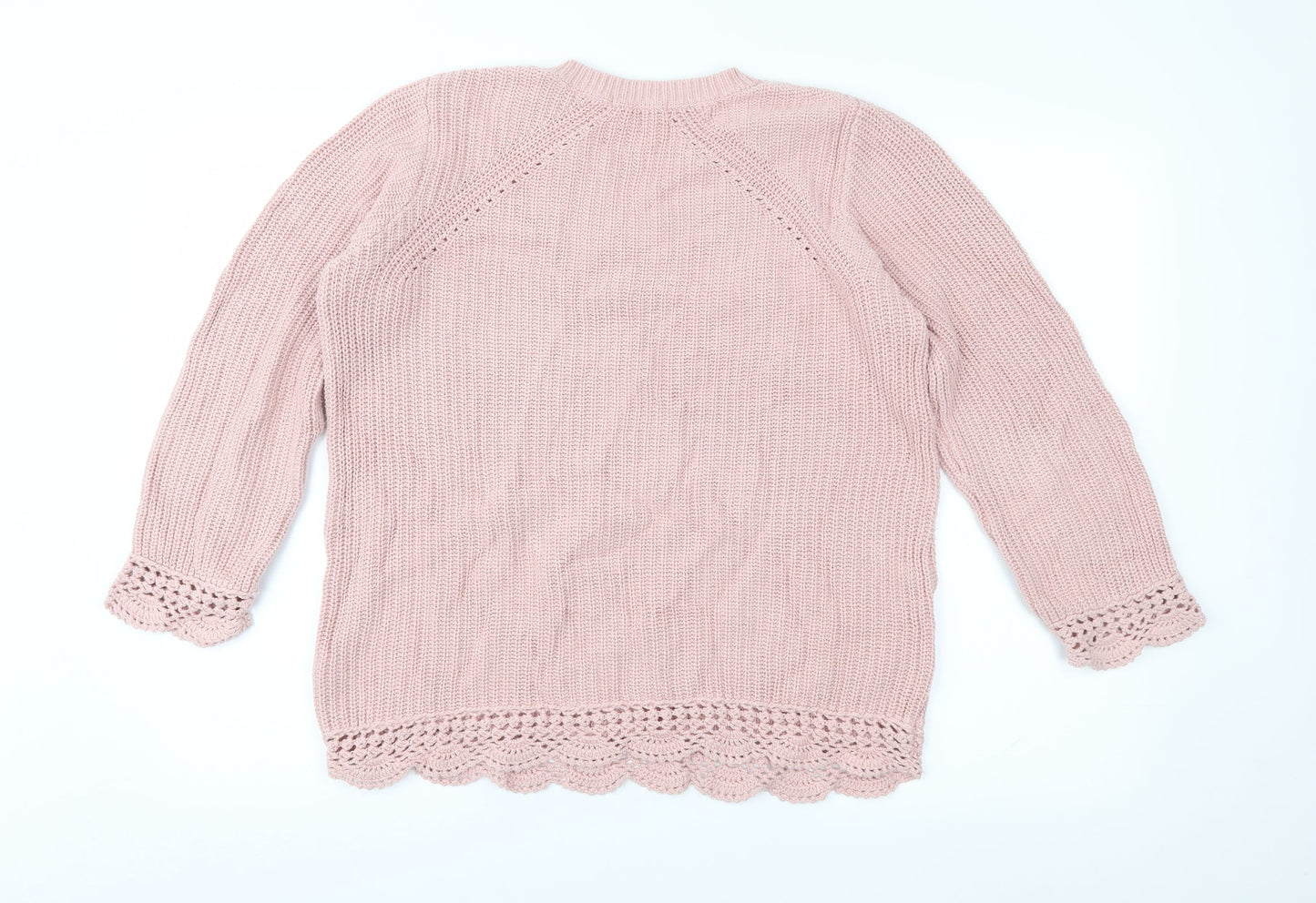 TU Womens Pink  Knit Pullover Jumper Size 12