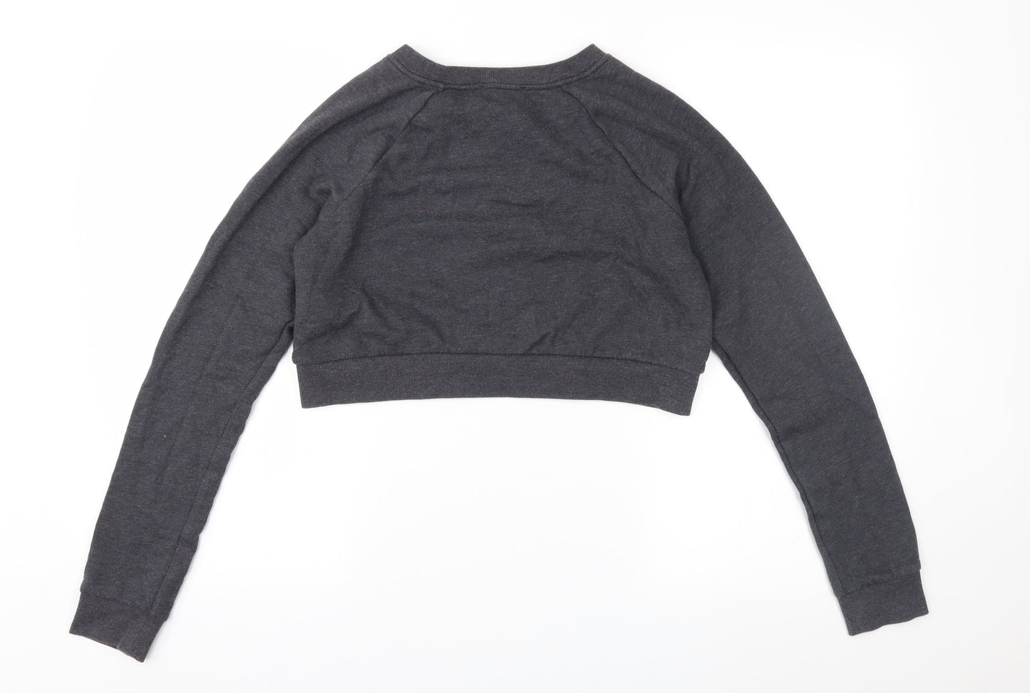 FOREVER 21 Womens Grey  Jersey Pullover Sweatshirt Size 6  - Cropped