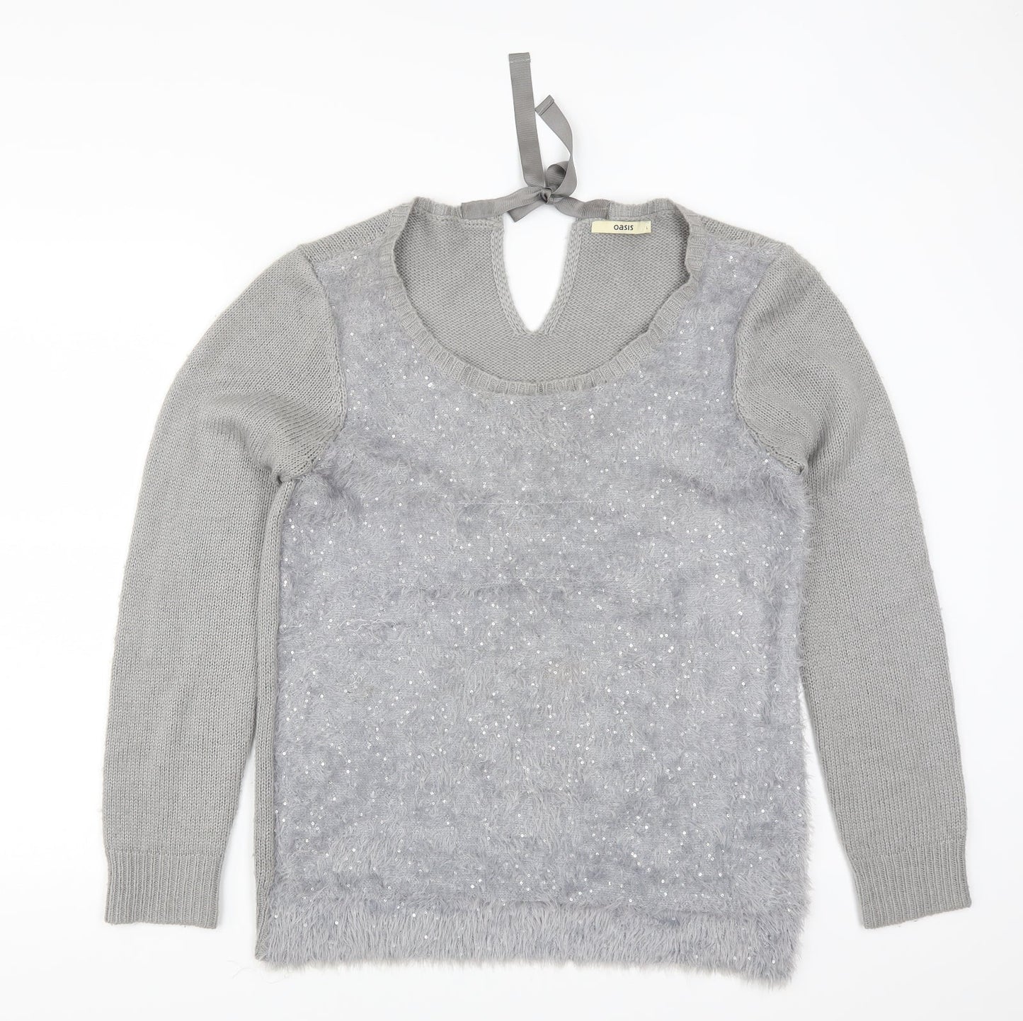 Oasis Womens Grey   Pullover Jumper Size L