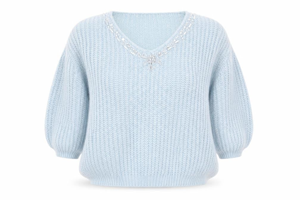 QED London Womens Blue  Knit Pullover Jumper Size L