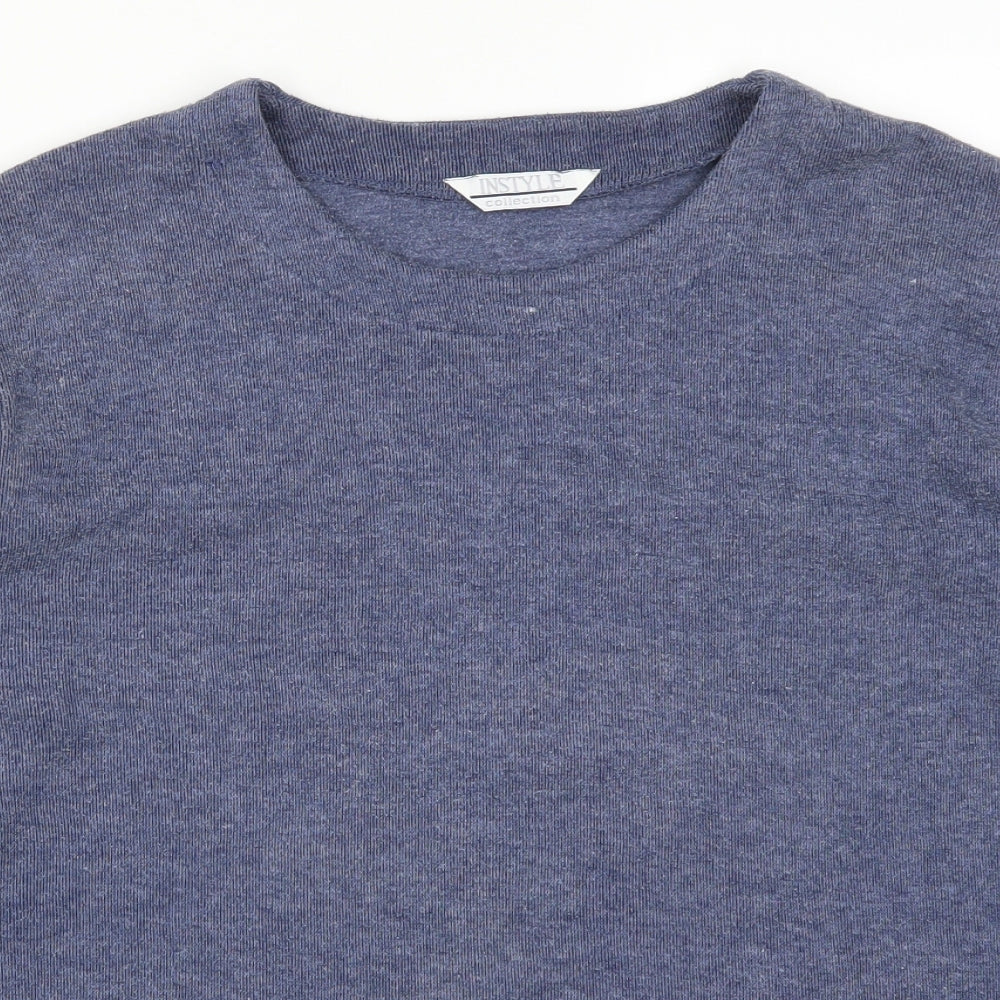 In Style Mens Blue   Pullover Sweatshirt Size S