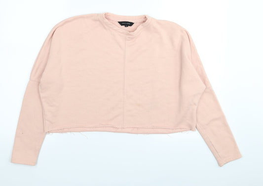 New Look Womens Pink   Pullover Jumper Size 10  - crop