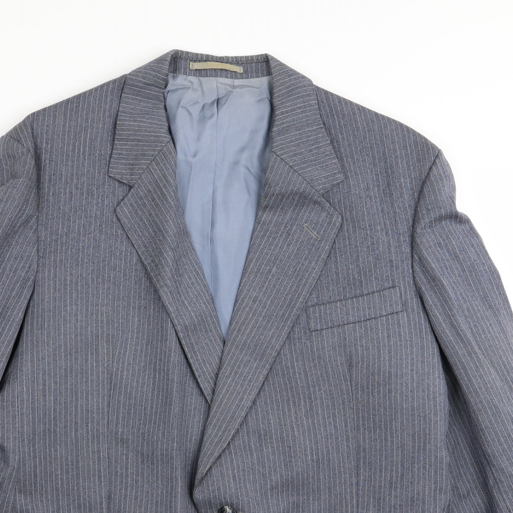 dunn and co Mens Blue Striped  Jacket Blazer Size 40