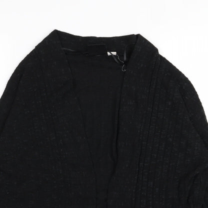 Close-up detail of BDG women’s black cardigan jumper, size XS