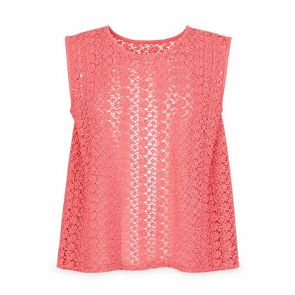 Front view of Papaya women’s pink floral basic t-shirt, size UK 10
