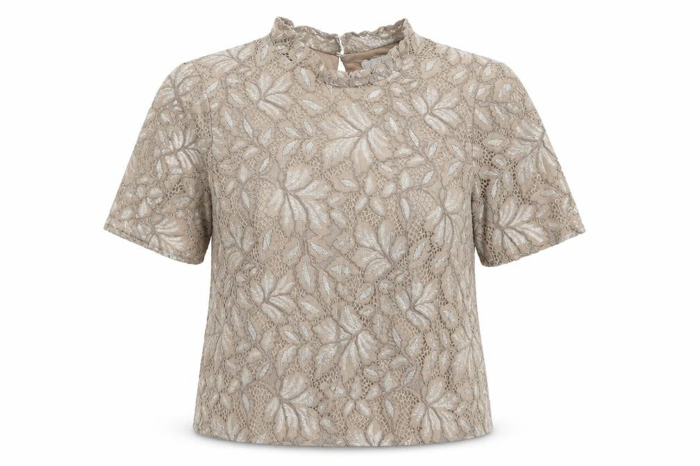 H&M Womens Brown Floral  Basic Blouse Size 4