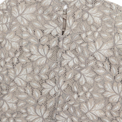 H&M Womens Brown Floral  Basic Blouse Size 4