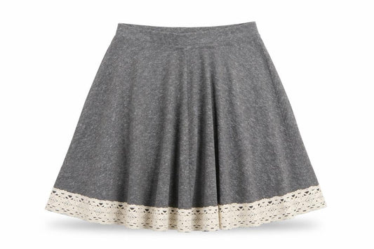 Topshop Womens Grey   Flare Skirt Size 6  - Stretch waistband