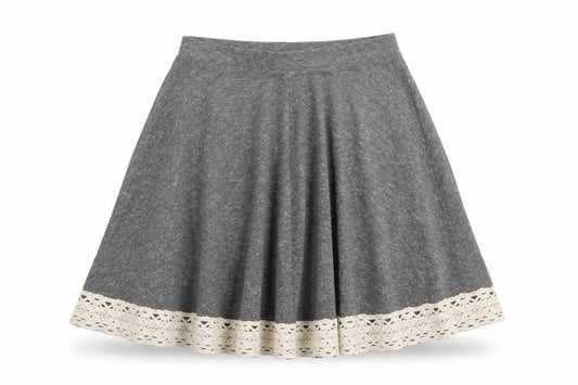 Topshop Womens Grey   Flare Skirt Size 6  - Stretch waistband