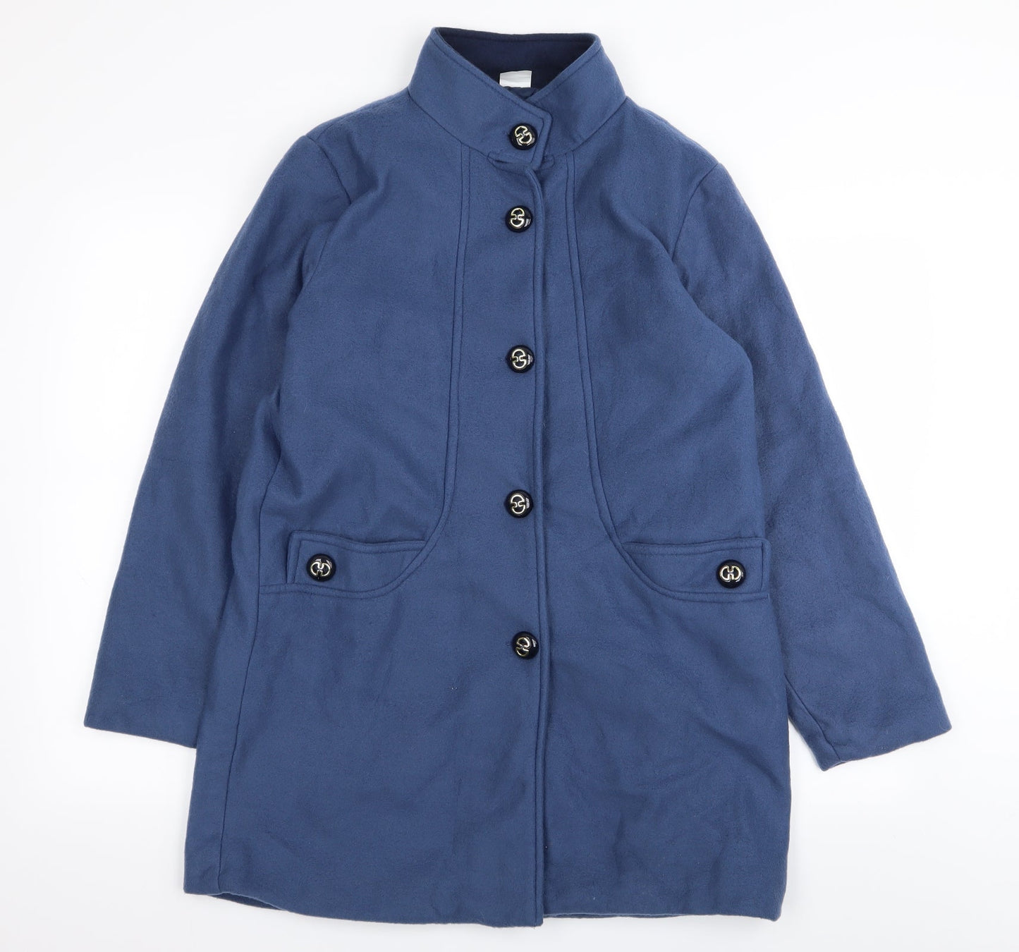Gabrielle Vicenza Womens Blue   Overcoat Coat Size 10