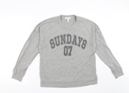 FOREVER 21 Womens Grey   Pullover Sweatshirt Size M  - sundays