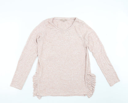 Next Womens Pink   Pullover Jumper Size 12  - beaded detail