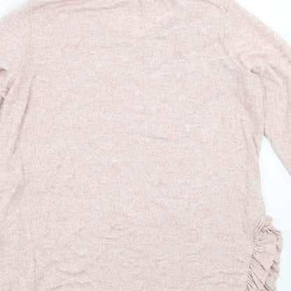 Next Womens Pink   Pullover Jumper Size 12  - beaded detail