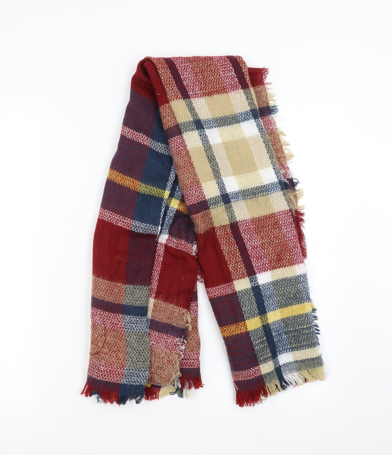 Preworn Womens Multicoloured Check   Shawl/Wrap