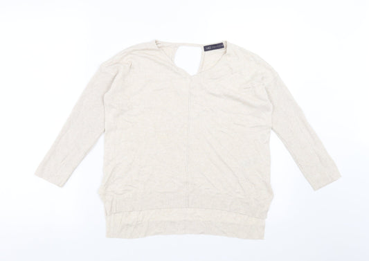 Marks and Spencer Womens Beige  Knit Pullover Jumper Size 8
